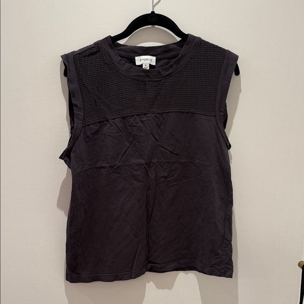 Evereve Charcoal Sleeveless Tee